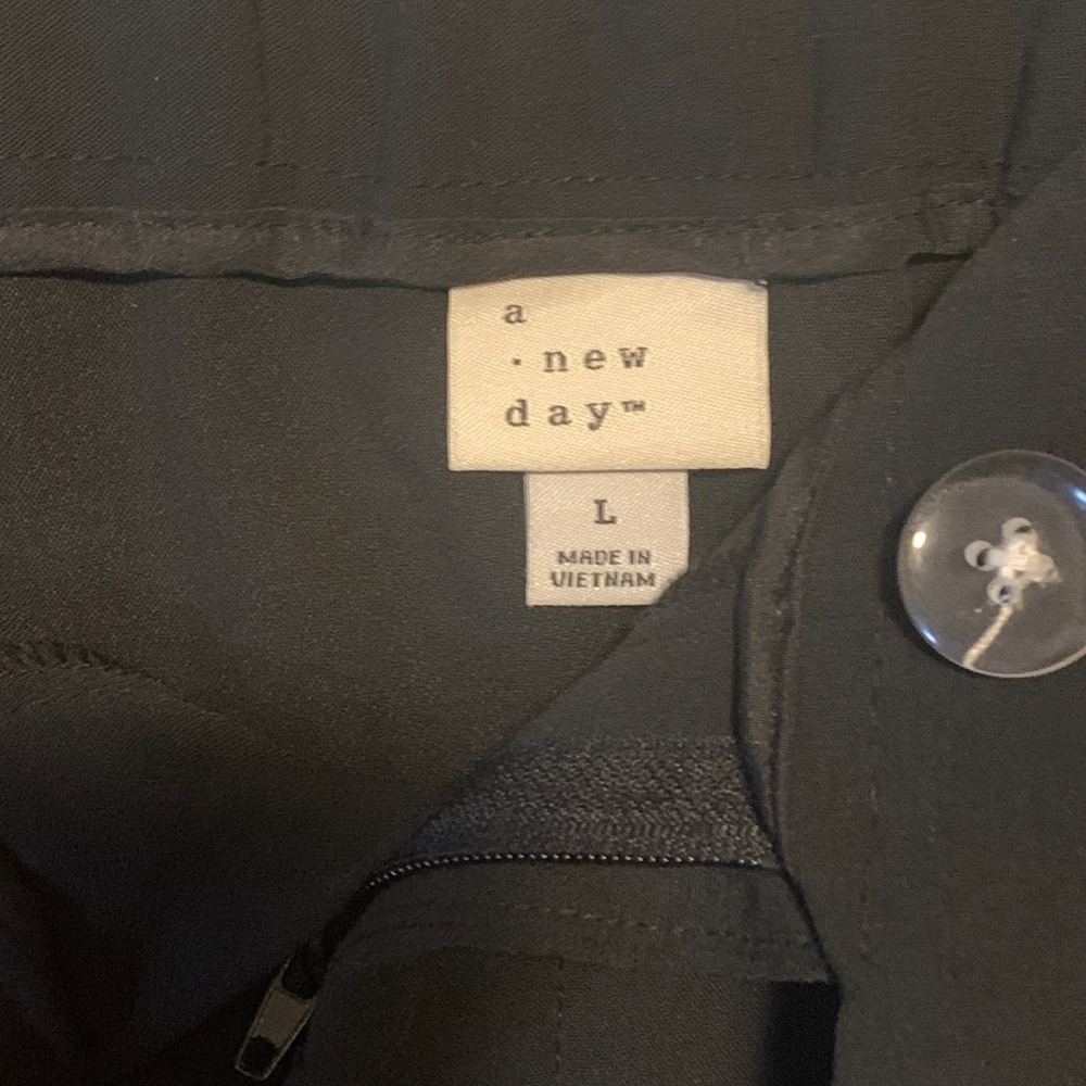 A New Day Womens L Black Vest Mini Skirt Set 2 Piece Scoop Neck Button Front NWT - Picture 4 of 14